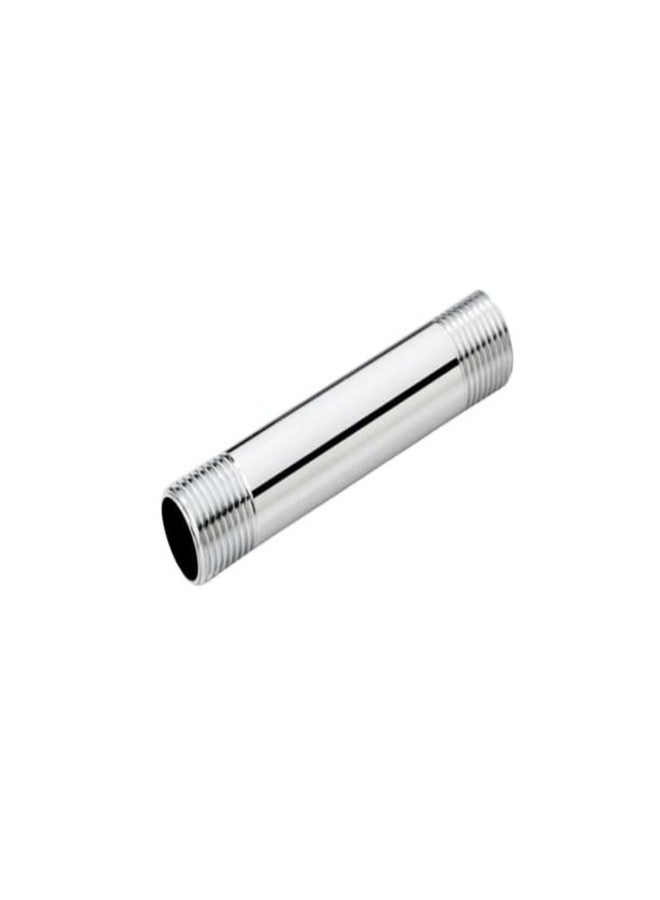 KINIK CP Brass Barrel Nipple 4 Inch | 1/2 Inch Thread Heavy Duty Chrome Plated Plumbing Connector - Image 1